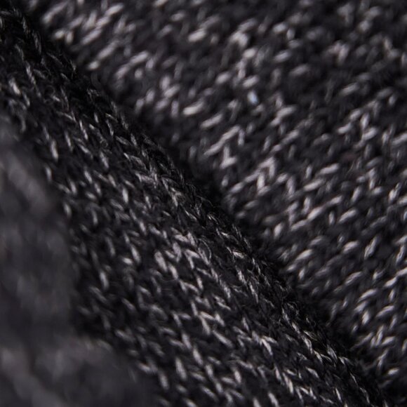 Black Melange Ragg Wool Beanie - Picture 3 of 3